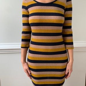 Striped sweater dress